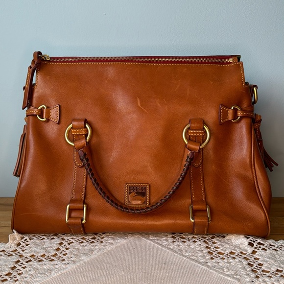 Dooney & Bourke Handbags - Dooney and Bourke Florentine Tasseled Satchel Handbag